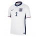 Fotballdrakt Herre England Kyle Walker #2 Hjemmedrakt EM 2024 Kortermet